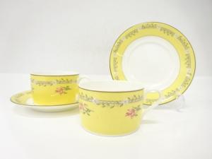 TIFFANY&Co.　ティファニー　ピンクチューリップ　カップ＆ソーサーペア　洋食器